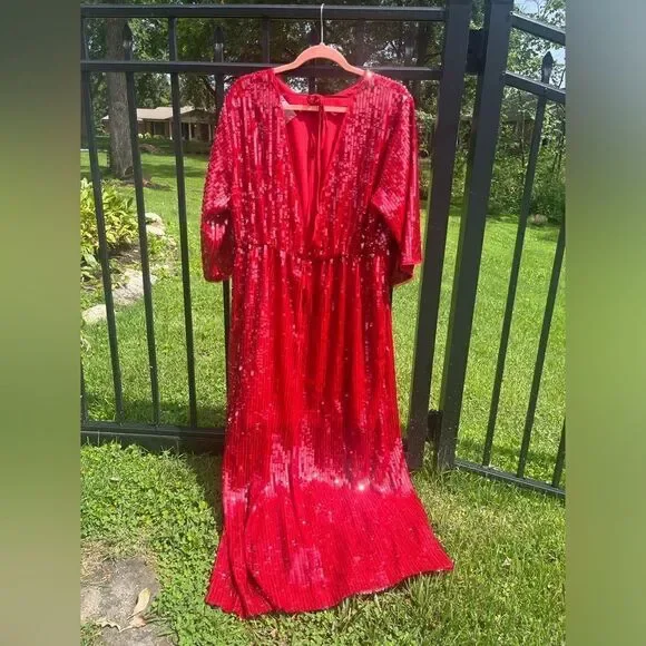 J Crew Sequin V Back Midi Dress NWT